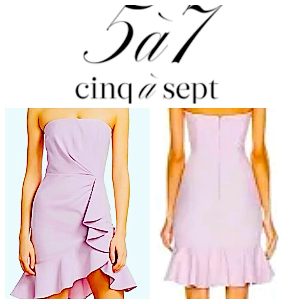 Cinq à Sept Strapless Pink Dress